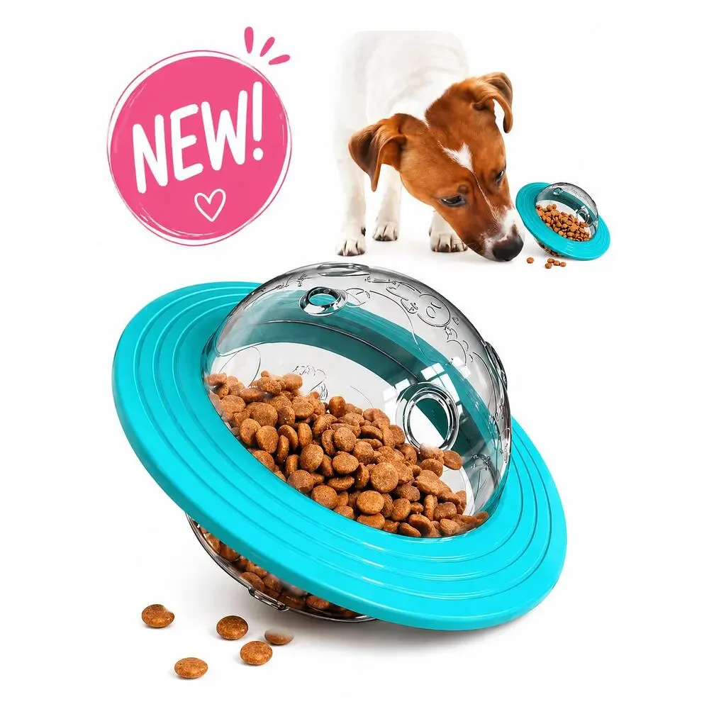Interactive Dog Puzzle Toy Treat Dispenser Slow Feeder Turquoise